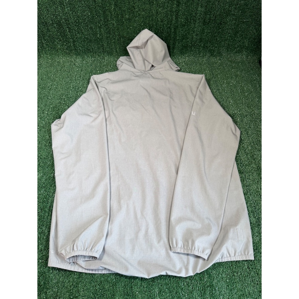 Vuori Men's Lightweight Full Zip Hooded Jacket L Grey Windbreaker - Picture 2 of 4